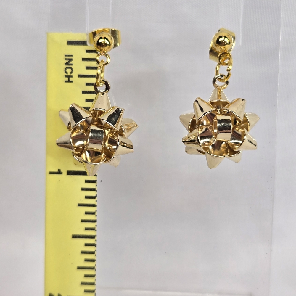Christmas Bow Drop Earrings